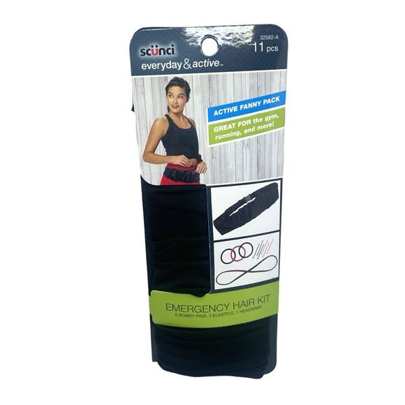 SCUNCI Everyday & Active 11 Pcs Fanny Pack Emergency Hair Kit - 2 Kits - Picture 2 of 3